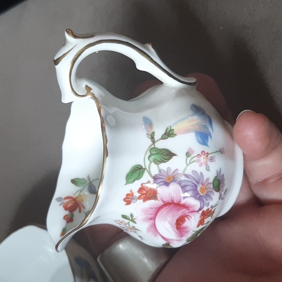 Vintage miniature Derby Posies Cream / Sugar by Royal Crown Derby - Picture 4 of 6